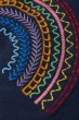 Close up of the embroidered rainbow on the Frugi childrens organic cotton sophia slub t-shirt
