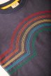 Frugi indigo louis top embroidered rainbow
