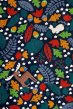 Frugi woodland friends print close up featuring moose, rabbits, leaves & acorns
