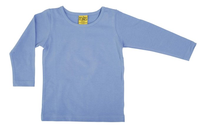 children long sleeve top in a plain light lavender organic cotton from DUNS