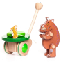 The Bajo Gruffalo & Mouse Push Along toy is a fabulous two-in-one toy for toddlers, including the Gruffalo and Mouse figures.