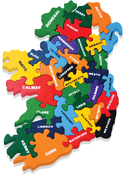 Alphabet Jigsaws Wooden Map of Ireland