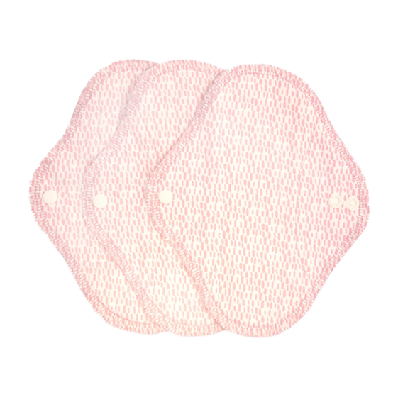 3 pack of imse vimse reusable panty liner period pants in the blossom spots colour on a white background