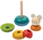 PlanToys  Wooden Mouse Stacking Rings Toy showing the separate pieces