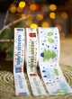 A collection of three babipur Christmas design recyclable eco paper tapes, Welsh Nadolig Llawen design, English Merry Christmas design and the Christmas camper design wide parcel tape