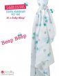Piccalilly 'Beep Beep' Car Print Muslin Swaddle