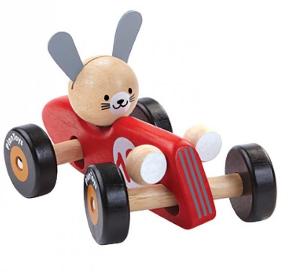 Plan Toys Rabbit Racing Car - Red