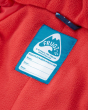 Close up of the hand-me-down label on the Frugi kids waterproof winter jacket
