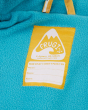Close up of the name tag on the Frugi childrens waterproof puddle buster jacket