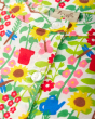 Close up of the Frugi childrens floral print estella shirt