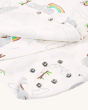 A closer view of the popper fasteners on the Frugi Sleepy Sloths Shay Body suits