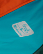 Close up of the reflective Frugi X National Trust beaver print puddle buster jacket