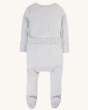 Frugi Easy Dressing Babygrow - Grey Marl / Sloth