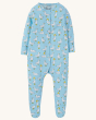 The Frugi Organic Cotton Baby Gift Set - Splish Splash Ducks. Made from GOTS Organic Cotton, of a light blue duck print all in one on a cream background