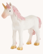 Green Rubber Toys Rainbow Unicorn & Pegasus with Pink Wings - 2 Pack. Made from Natural Rubber the Unicorn has a glittery pink mane, tail and golden hooves and horn. On a cream background