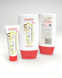 Jack N' Jill Fluoride-Free Strawberry Toothpaste 200g pictured next to smaller sized 50g tube 