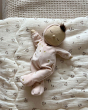 Olli Ella Lullaby Dozy Dinkum Doll - Luna is posed in a sleeping position on a floral blanket.
