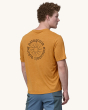 Patagonia Men's Capilene Cool Daily Graphic Shirt - Spoke Stencil / Pufferfish Gold X-Dye