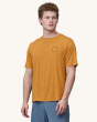 Patagonia Men's Capilene Cool Daily Graphic Shirt - Spoke Stencil / Pufferfish Gold X-Dye