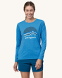 Patagonia Women's Long-Sleeved Capilene Cool Daily Graphic Shirt - Ridge Rise Moonlight / Vessel Blue X-Dye