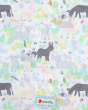 Piccalilly GOTS Organic Baby Muslin Swaddle - Country Friends. The print is a lovely soft white organic muslin blanket with an adorable farm animals pattern