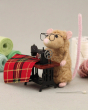 Sewing Mouse is ready to create a beautiful tartan outfit! Stood among the sewing supplies, Sewing Mouse looks like they'll get a lot done today!