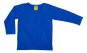 Children long sleeve top in a plain mid-blue organic cotton from DUNS
