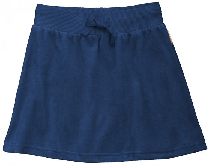 Maxomorra Navy Velour Skirt