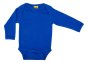 Children long sleeve body in a plain mid-blue organic cotton from DUNS