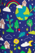 Close up of the print on the Frugi Grown Ups Adult Earth day Lillie Leggings