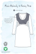 Frugi Bloom adults Alanis maternity and nursing dress infograph
