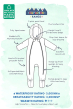 Frugi Explorer all in one waterproof baby suit infograph