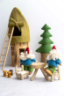 Papoose Toys Dolls Woodland Table & Chairs Set