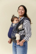 Adult babywearing a young toddler using a Tula Free To Grow Coast Baby Carrier - Edelweiss
