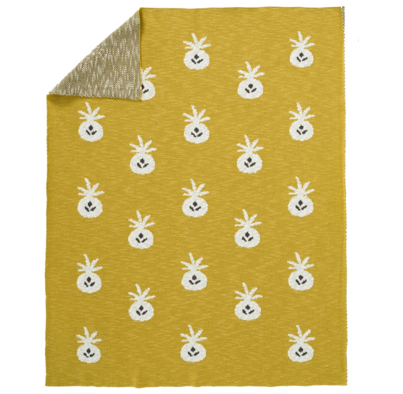 Fresk Pineapple Knitted Blanket 100cm x 150cm