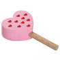 Erzi Raspberry Ice Lolly Wooden Play Food on a white background