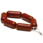 Erzi Sausages Chain Wooden Play Food on a white background.