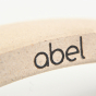 Picture of the Abel logo engraving on the blocks.