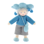 Ambrosius handmade raindrop child collectable felt figure with white skin on a white background