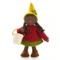 Ambrosius collectable handmade dwarf mother figure with black skin on a white background