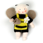 Ambrosius Bee Baby White Skin With Apron Hanging Decoration 6.5cm