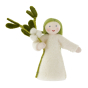 Ambrosius collectable mistletoe girl figure with white skin on a white background