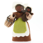 Ambrosius Mother Earth With Basket & Seed Baby Brown Hair Black Skin