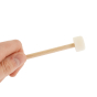 The wooden mallet from the Auris Half Tone Glockenspiel, with a white head on a white background
