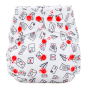 Baba and boo love letters reusable one size baby nappy on a white background