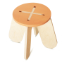 Babai terra wooden childrens stool on a white background