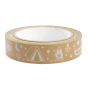 Flip side of the Babipur eco kraft Camping paper tape on a white background
