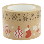 Babipur Christmas decorations and snowflake print kraft paper tape stacked on a white background