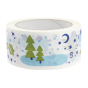 Flip side of the Babipur wide Christmas Camper Van eco paper tape on a white background