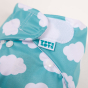 close up of the velcro closures on the Bamboozle nappy wraps 